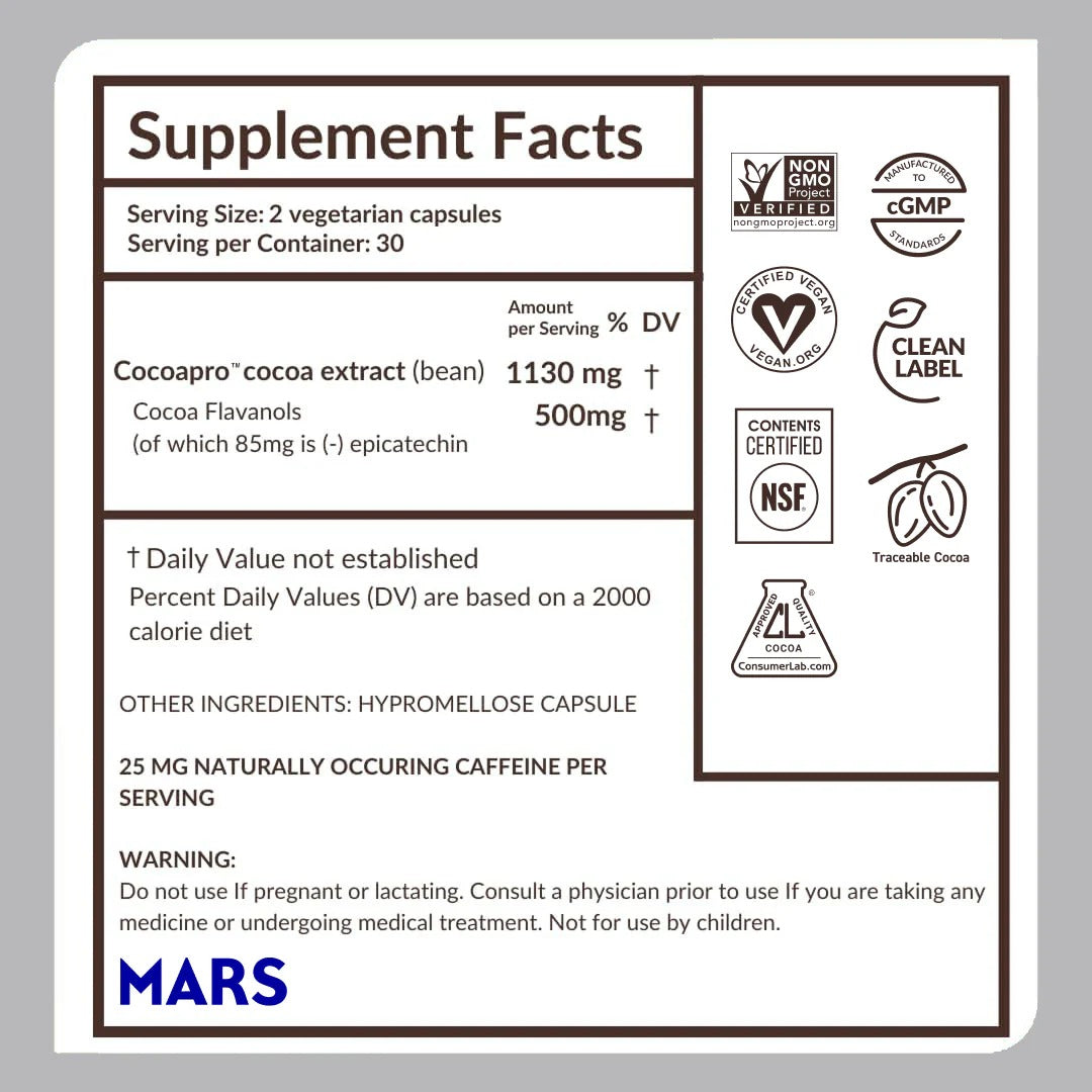 CocoaVia™ 500mg Cocoa Flavanols Capsules